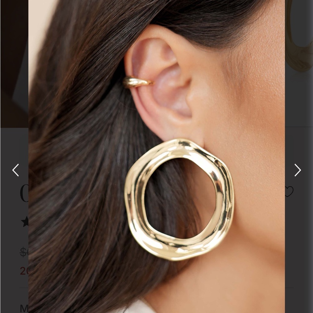Ettika Gold Open Circle Earrings